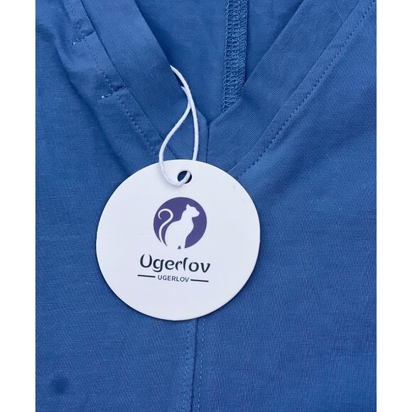 Ugerlov V-Neck Short Sleeve Cotton Romper XS – Relaxed Fit with Pockets - Picture 11 of 16